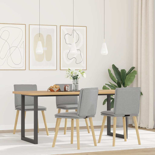 Sedie da Pranzo 4 pz Grigio Nuvola in Tessuto