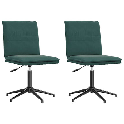 Sedie da Pranzo 2 pz Verde Scuro in Velluto