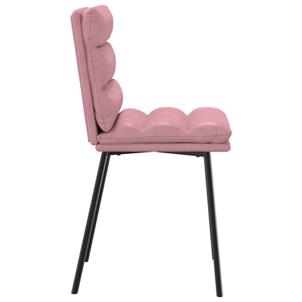 Sedie da Pranzo 4 pz Rosa in Velluto