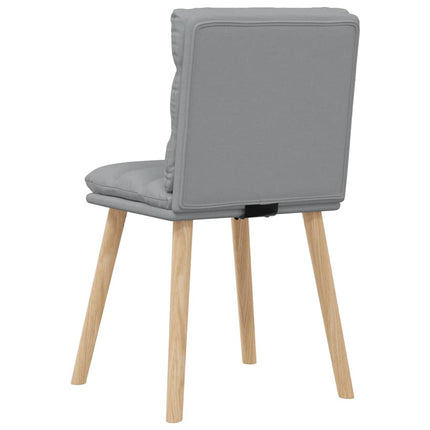 Sedie da Pranzo 4 pz Grigio Chiaro in Tessuto