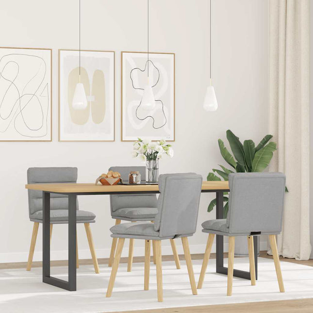 Sedie da Pranzo 4 pz Grigio Nuvola in Tessuto