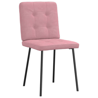 Sedie da Pranzo 6 pz Rosa in Velluto