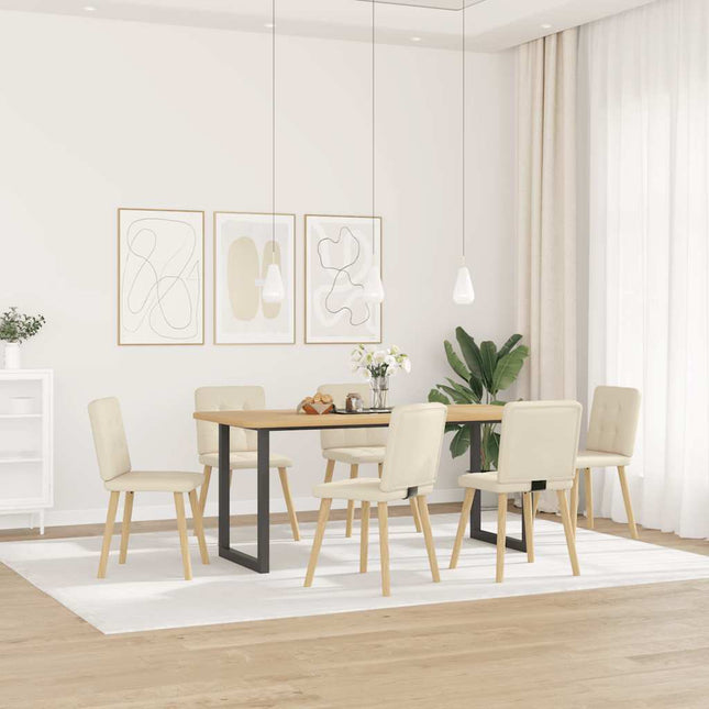 Sedie da Pranzo 6 pz in Lino