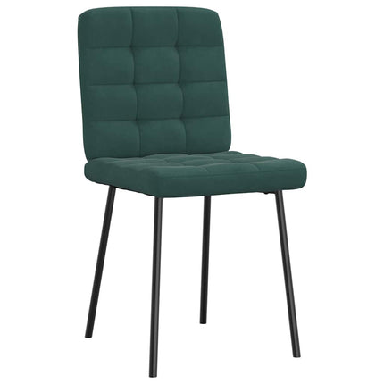Sedie da Pranzo 6 pz Verde Scuro in Velluto