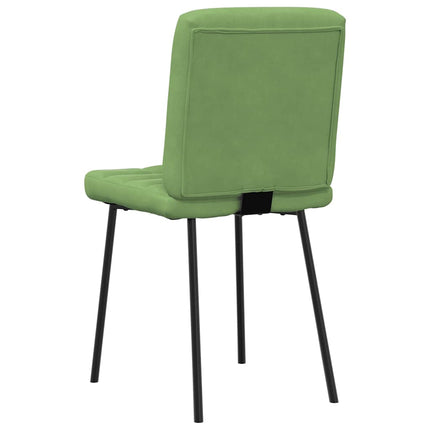 Sedie da Pranzo Girevoli 6 pz Verde Chiaro in Velluto