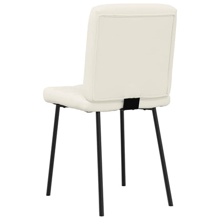 Sedie da Pranzo 6 pz Crema in Velluto