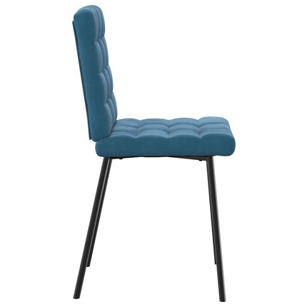 Sedie da Pranzo 6 pz Blu in Velluto