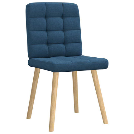 Sedie da Pranzo 6 pz Blu in Tessuto