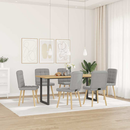Sedie da Pranzo 6 pz Grigio Nuvola in Tessuto