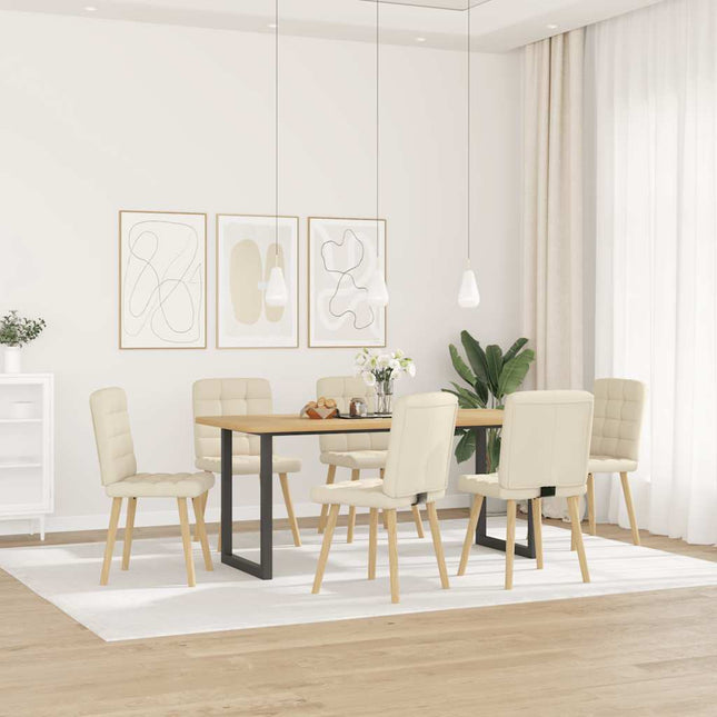 Sedie da Pranzo 6 pz in Lino