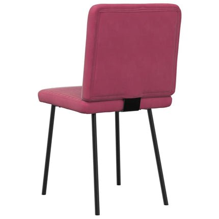 Sedie da Pranzo 6 pz Rosso Vino in Velluto