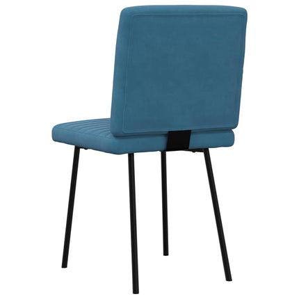 Sedie da Pranzo 6 pz Blu in Velluto