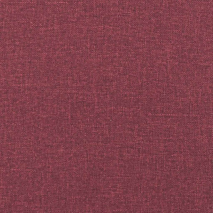 Sedie da Pranzo 6 pz Rosso Vino in Tessuto
