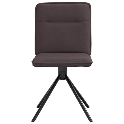 Sedie da Pranzo 6 pz Marrone Scuro in Tessuto