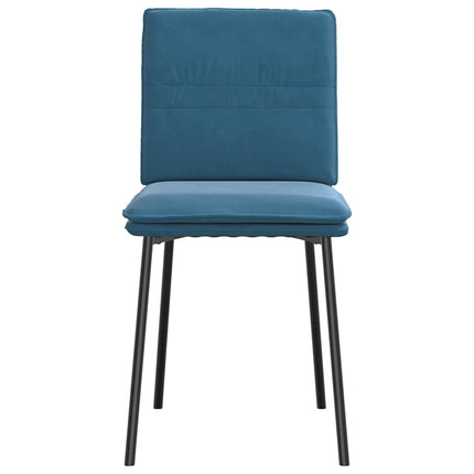 Sedie da Pranzo 6 pz Blu in Velluto
