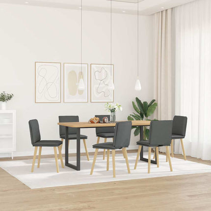 Sedie da Pranzo 6 pz Grigio Scuro in Tessuto