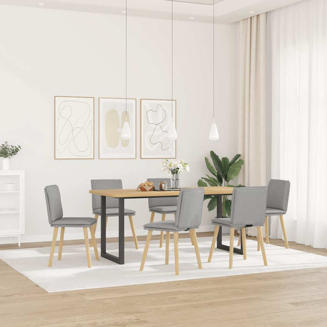 Sedie da Pranzo 6 pz Grigio Nuvola in Tessuto