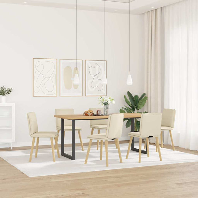 Sedie da Pranzo 6 pz in Lino