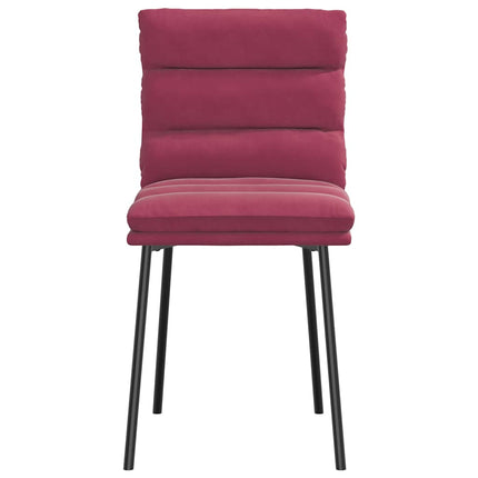 Sedie da Pranzo 6 pz Rosso Vino in Velluto
