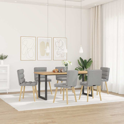 Sedie da Pranzo 6 pz Grigio Nuvola in Tessuto
