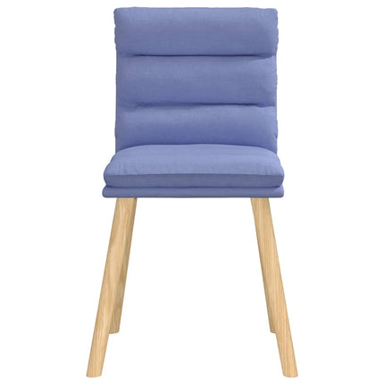 Sedie da Pranzo 6 pz Blu Jeans in Tessuto