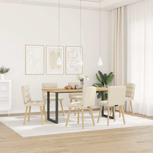 Sedie da Pranzo 6 pz in Lino