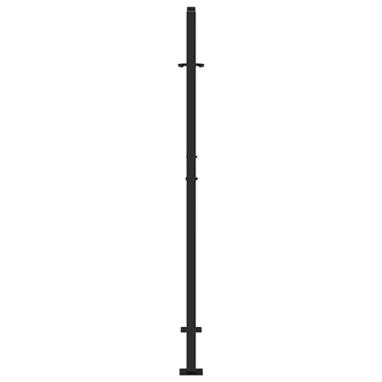 Cancello Giardino Nero 105x155 cm in Acciaio Design a Croce