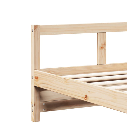 Divano Letto con Materasso 80x200 cm in Legno Massello di Pino