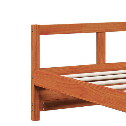 Dormeuse con Materasso Marrone 90x190 cm Legno Massello di Pino