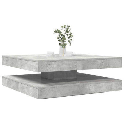 Tavolino da CaffÃ¨ Girevole a 360 Gradi Grigio 90x90x34,5 cm
