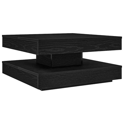 Tavolino da CaffÃƒÆ’Ã‚Â¨ Girevole a 360 Gradi Nero 70x70x34,5 cm