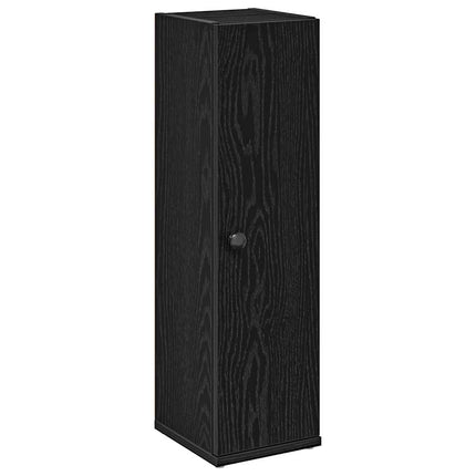 Mobile da Bagno con Portarotolo Nero 20,5x22x72 cm