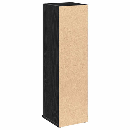 Mobile da Bagno con Portarotolo Nero 20,5x22x72 cm