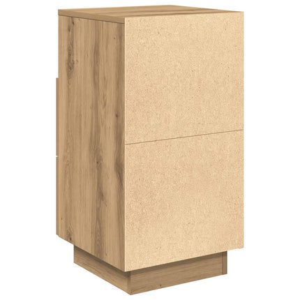 Comodini 2 pz con 2 Cassetti Rovere Artigianale 36x36x68 cm