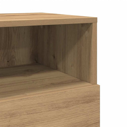 Comodini 2 pz con 2 Cassetti Rovere Artigianale 36x36x68 cm