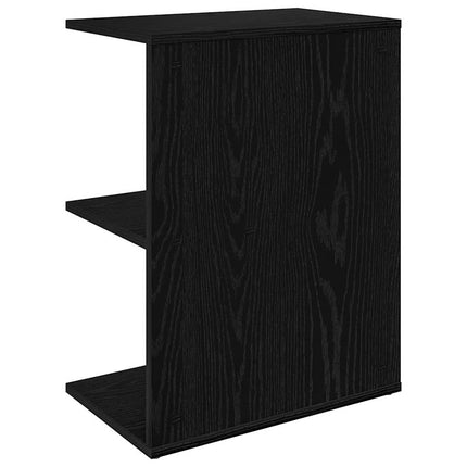 Comodini 2 pz Rovere Nero 46,5x29x61 cm in Legno Multistrato
