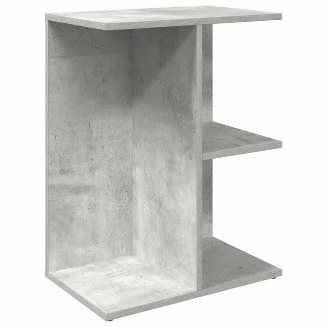 Comodino Grigio Cemento 46,5x29x61 cm in Legno Multistrato