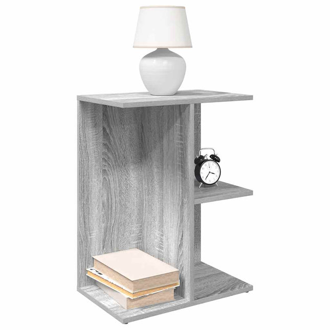 Comodino Grigio Sonoma 46,5x29x61 cm in Legno Multistrato