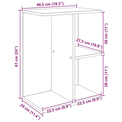 Comodini 2 pz Legno Antico 46,5x29x61 cm in Legno Multistrato