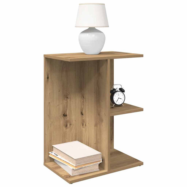 Comodino Rovere Artigianale 46,5x29x61 cm in Legno Multistrato
