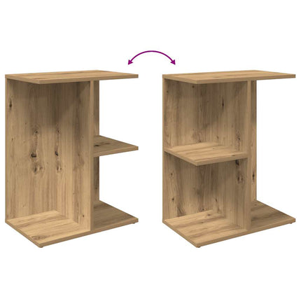 Comodini 2 pz Rovere Artigianale 46,5x29x61cm Legno Multistrato