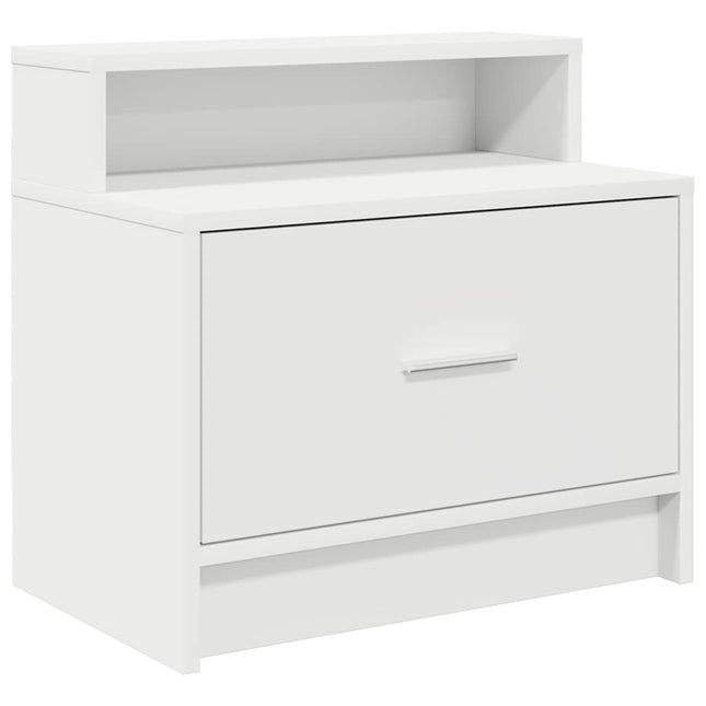 Comodino con Cassetto Bianco 51x31x47 cm