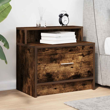 Comodino con Cassetto Rovere Fumo 51x31x47 cm