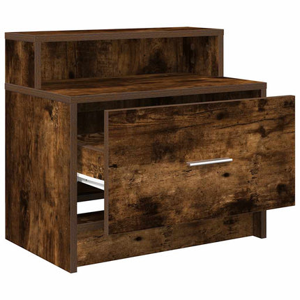 Comodino con Cassetto Rovere Fumo 51x31x47 cm