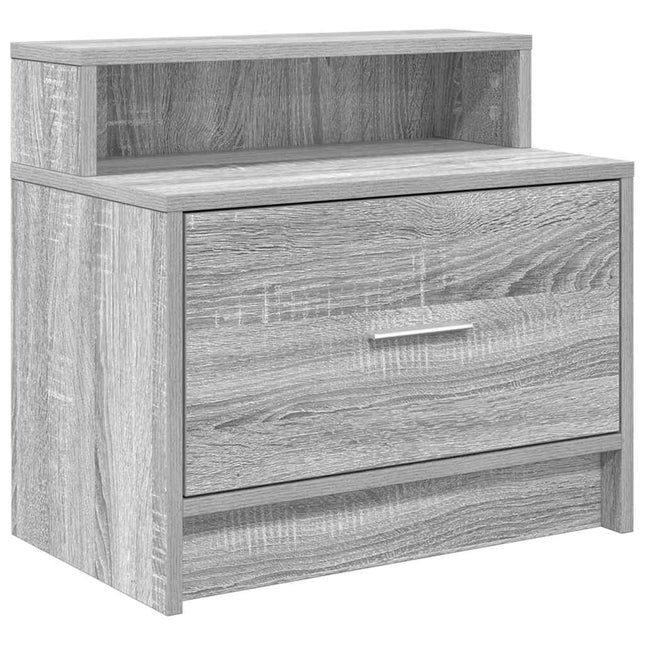Comodino con Cassetto Grigio Sonoma 51x31x47 cm