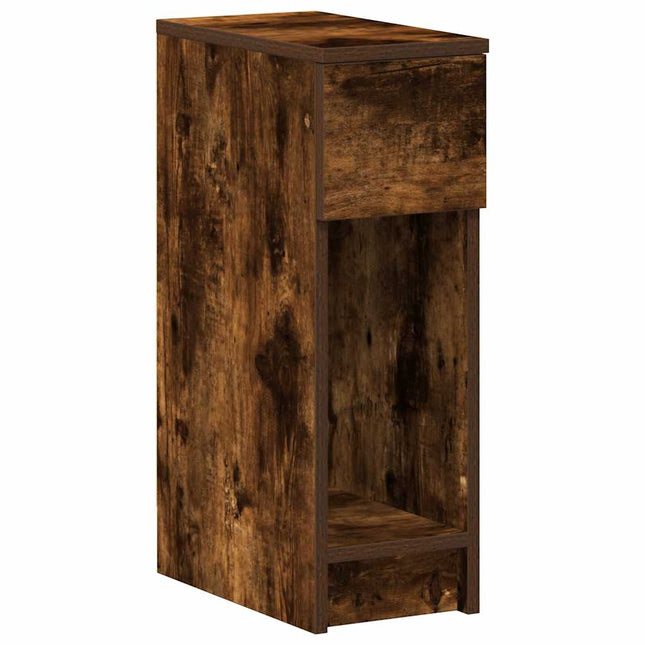 Comodino con Cassetto Rovere Fumo 20x36x60 cm