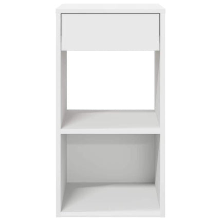 Comodini con Cassetto 2 pz Bianchi 35x34x66,5 cm