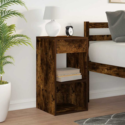 Comodino con Cassetto Rovere Fumo 35x34x66,5 cm