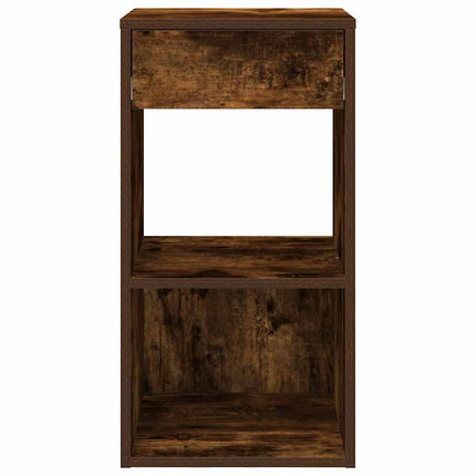 Comodino con Cassetto Rovere Fumo 35x34x66,5 cm