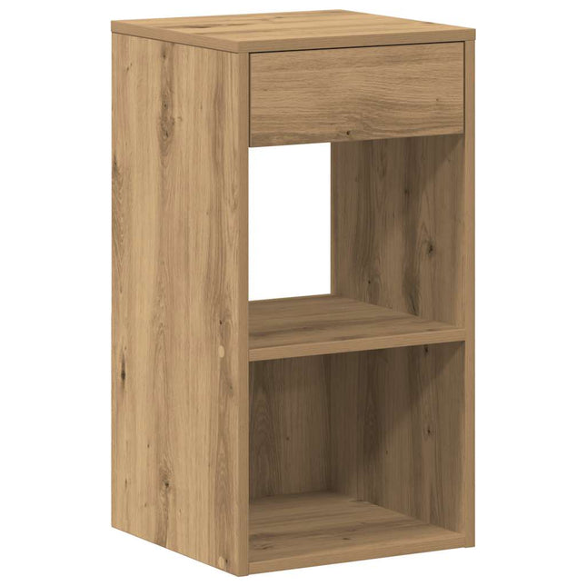 Comodino con Cassetto Rovere Artigianale 35x34x66,5 cm